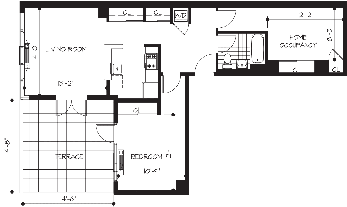 2A Penthouse with Terrace floorplan