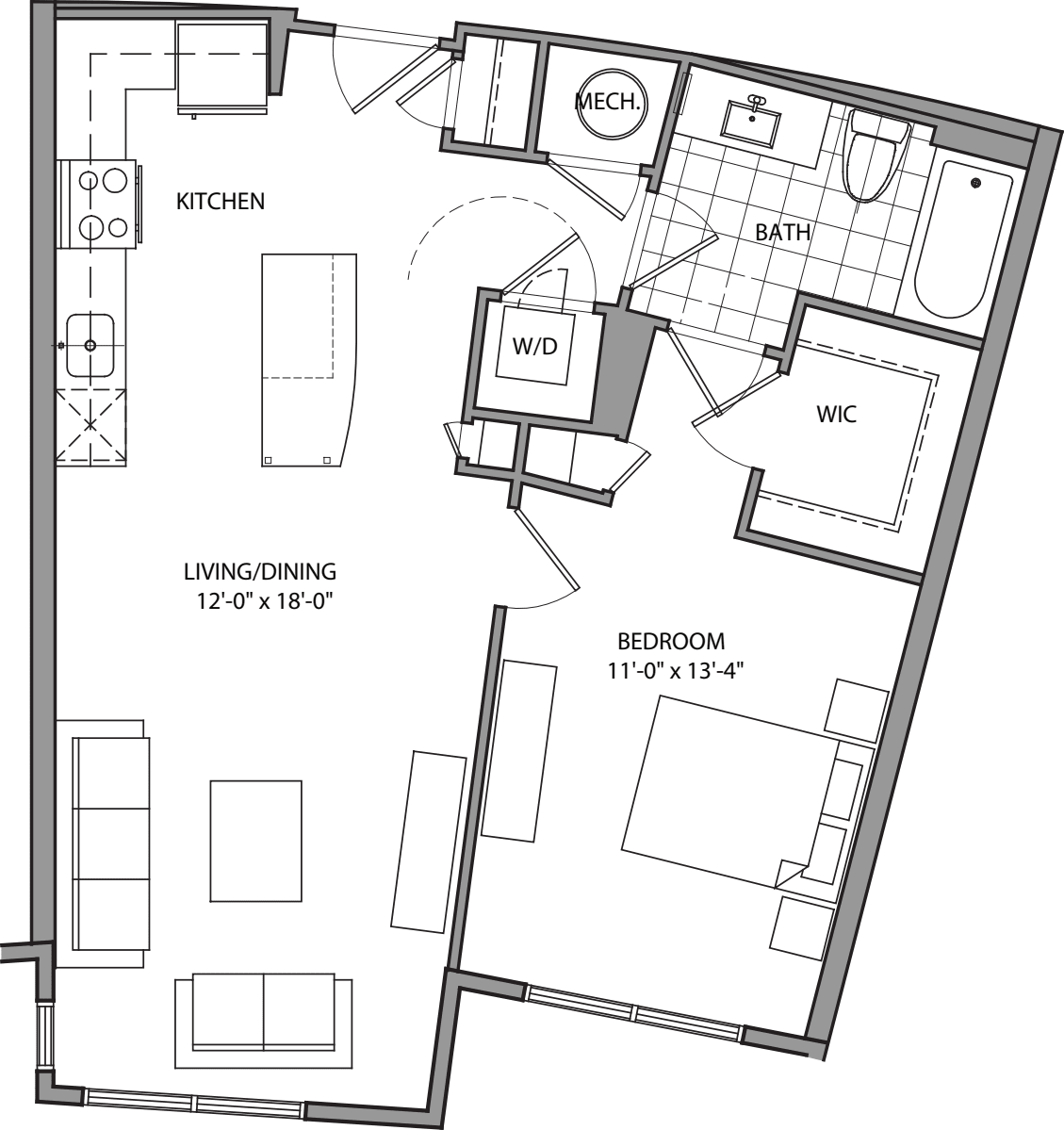 1 Bdrm B