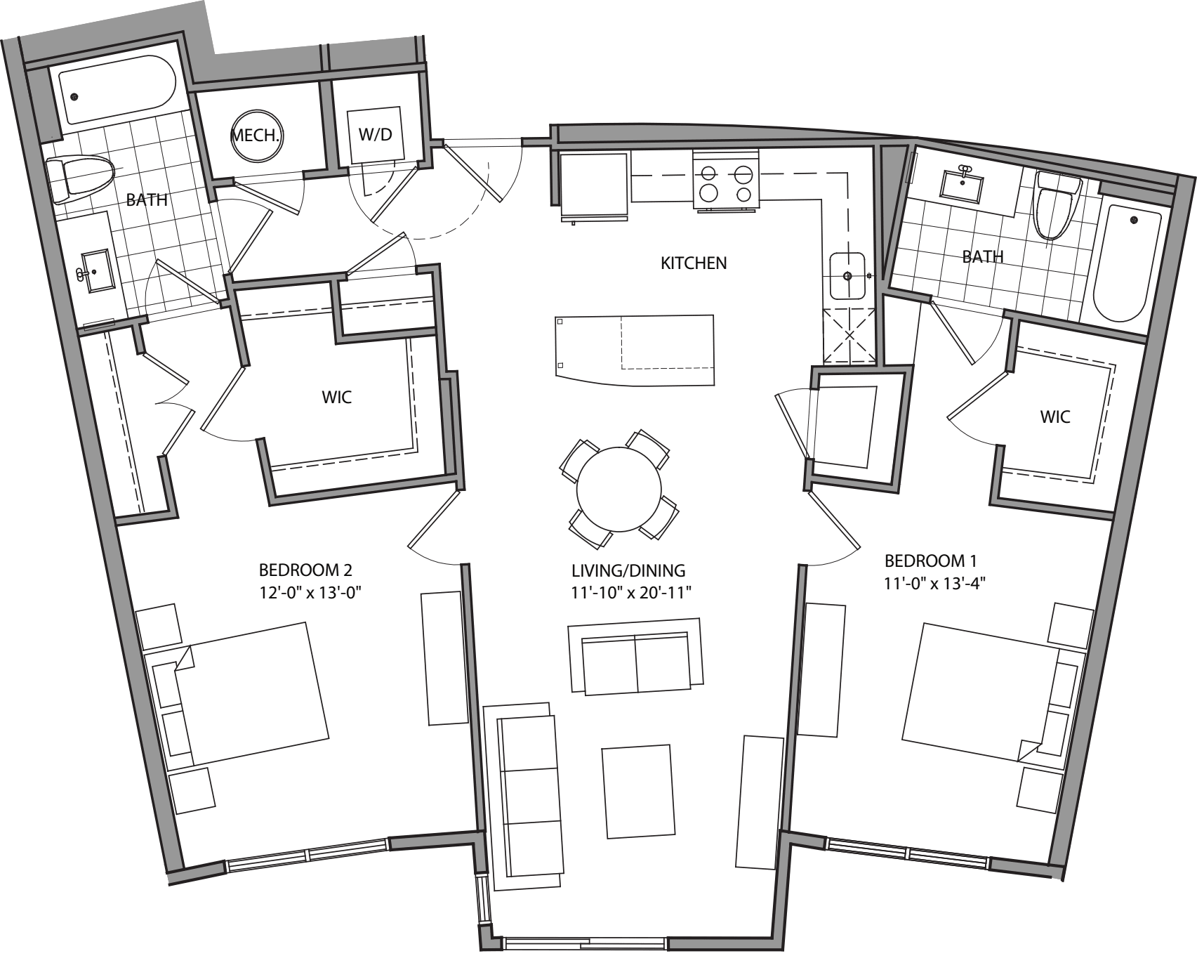 2 Bdrm A floorplan