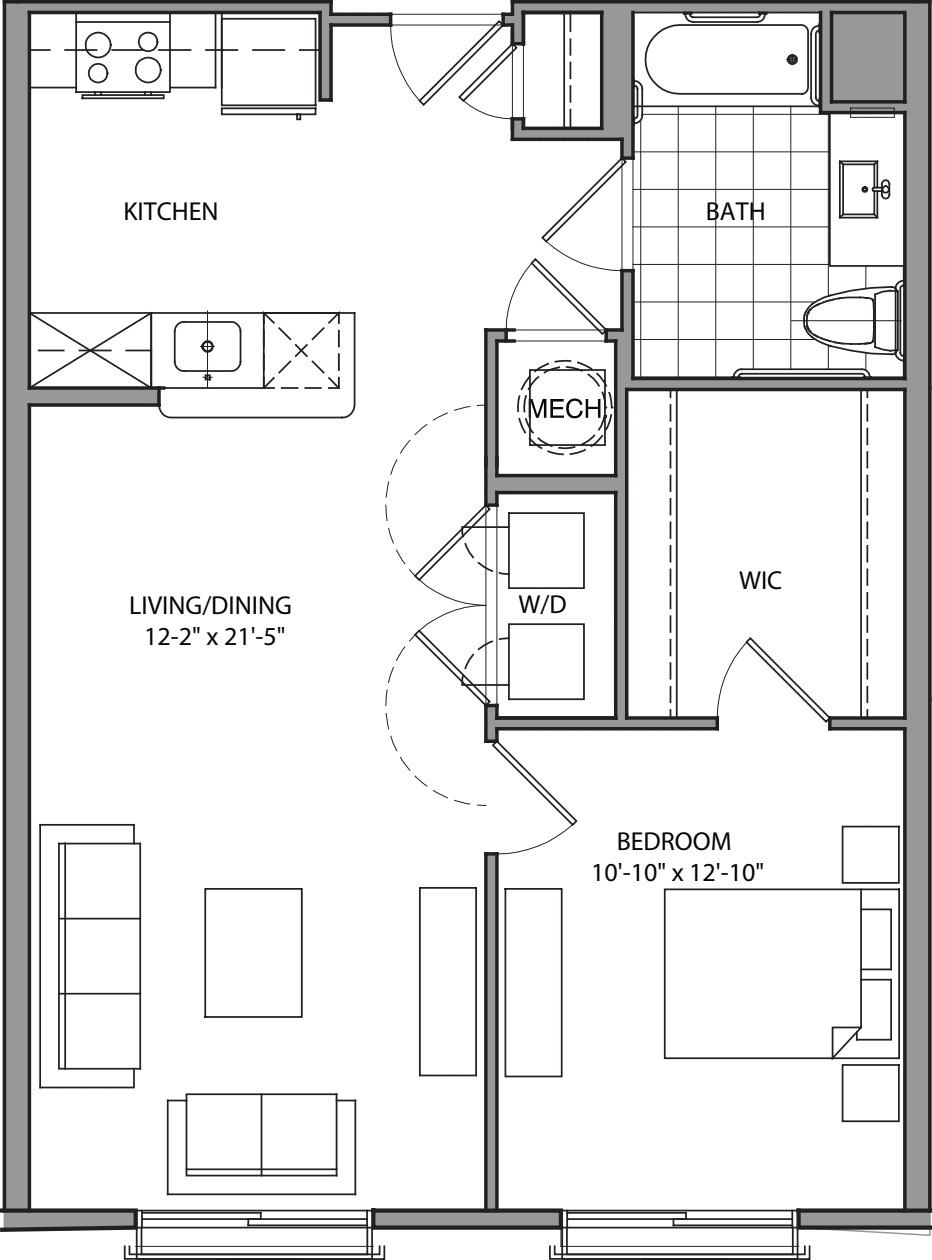  1 bedroom I_201-215