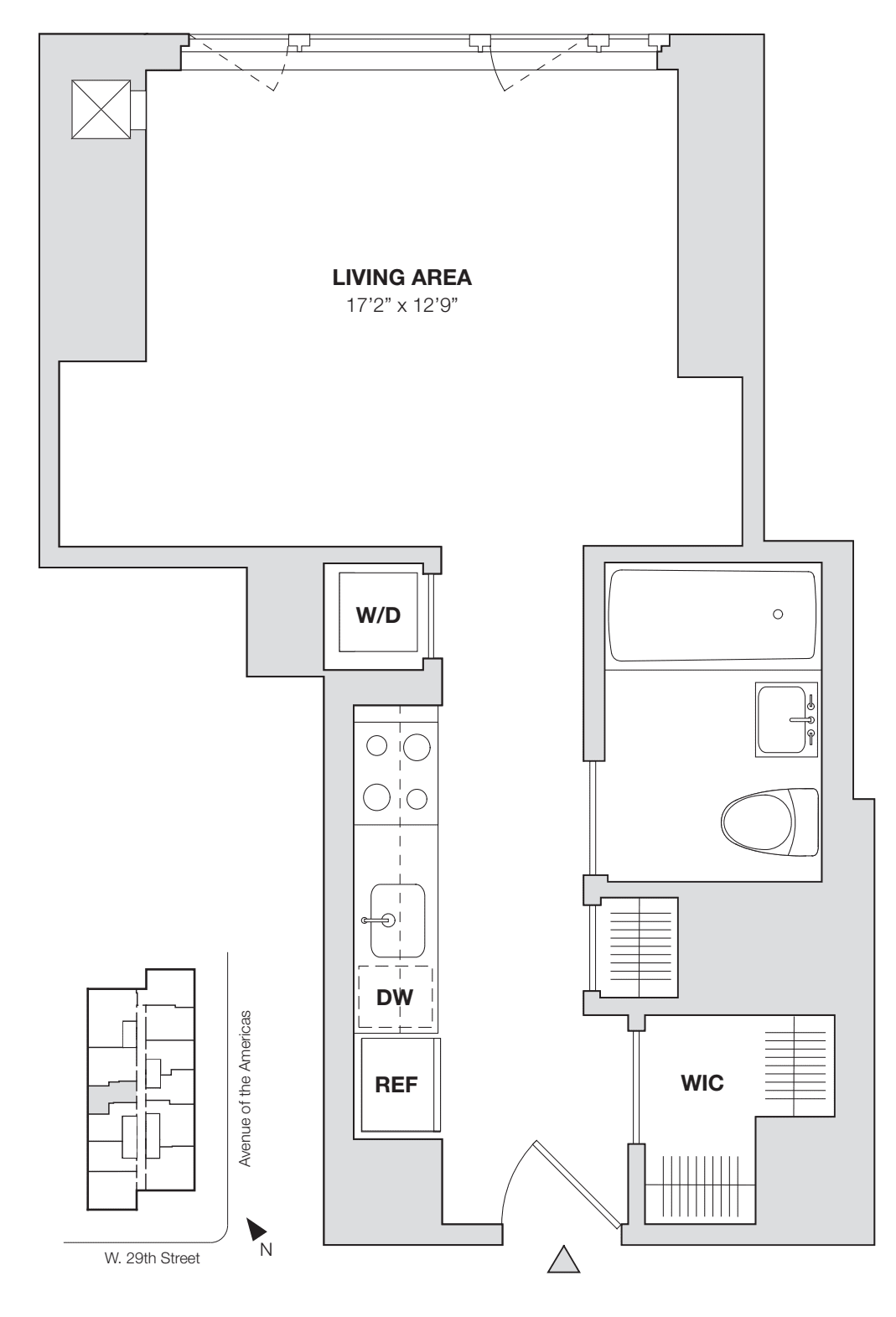 Studio B floorplan