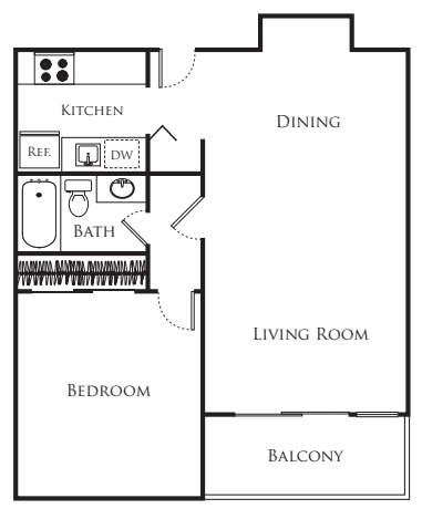 1 Bedroom Large floorplan