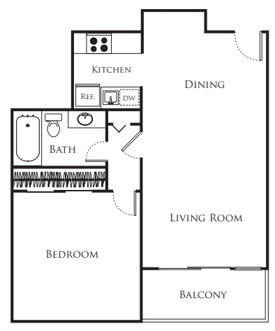 1 Bedroom floorplan