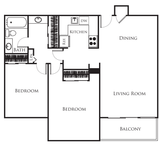 2 Bedroom B floorplan