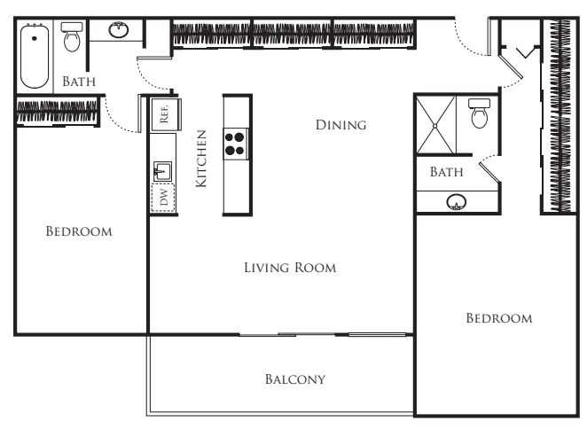 2 Bedroom D floorplan