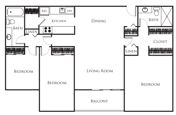 3 Bedroom floorplan