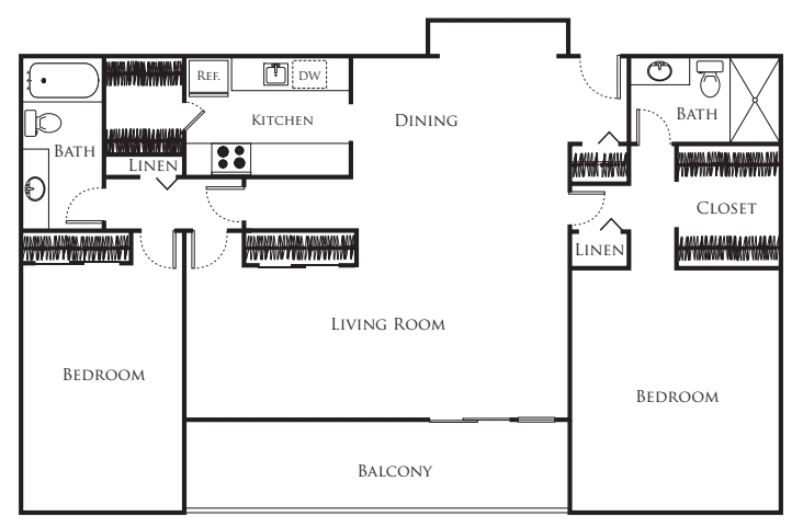 3 Bedroom Large floorplan