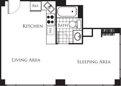Studio B1 floorplan