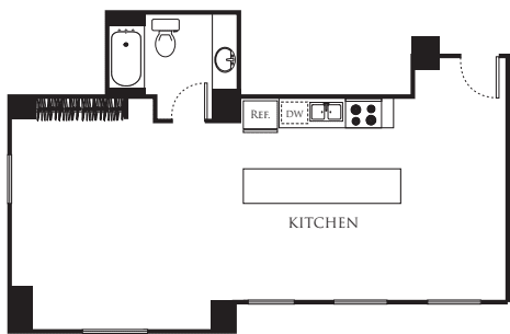 Studio D1 floorplan
