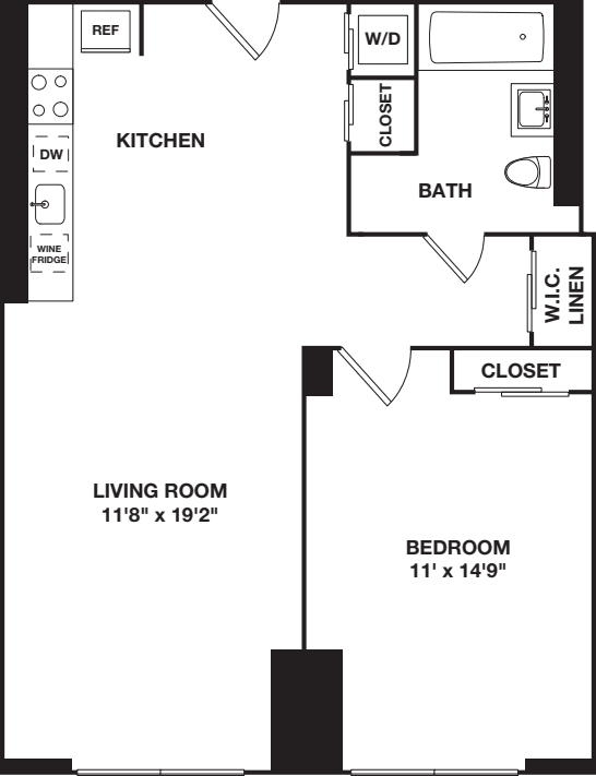 One Bedroom 9G