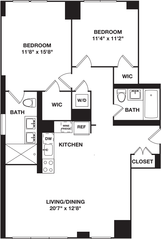Two Bedroom 10A floorplan
