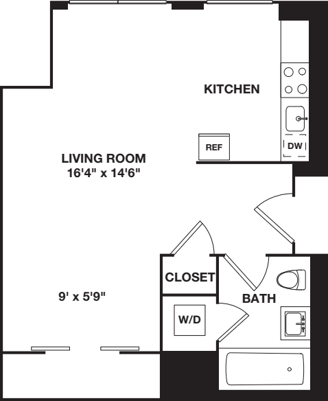 Studio 11C floorplan