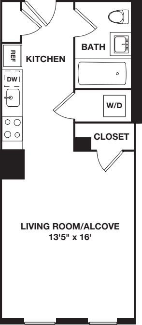 Studio H-N floorplan