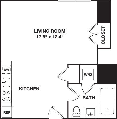 Studio 10-12C floorplan