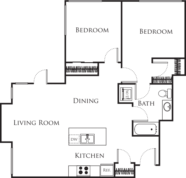 B2A- Income Restricted floorplan