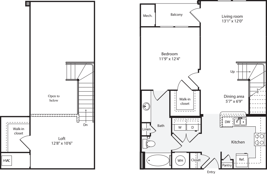 1 Bedroom F with Balcony floorplan