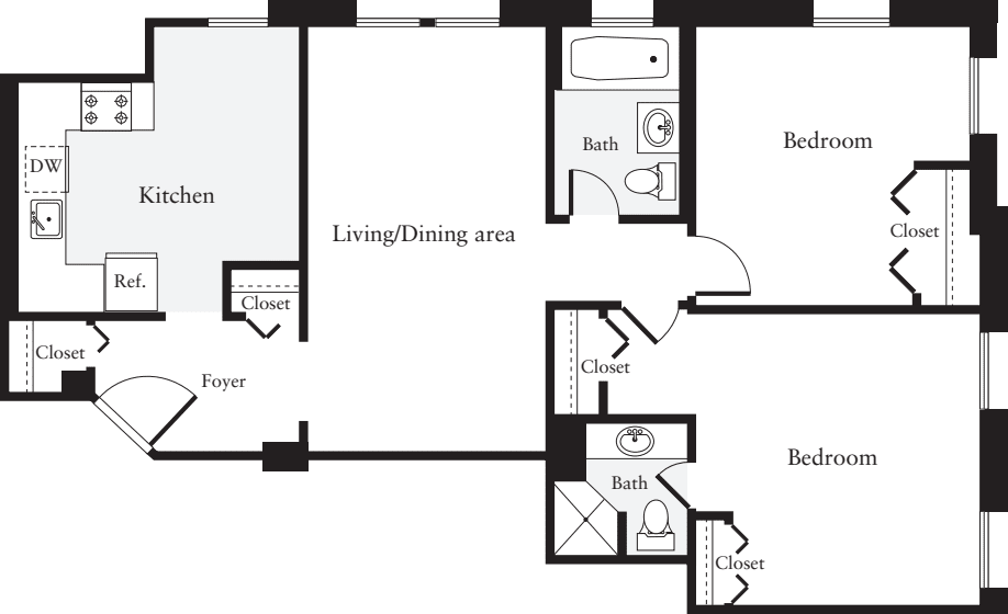 2 Bedrooms A