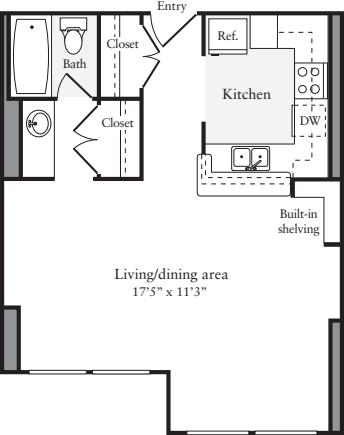 Studio F floorplan