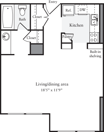 Studio G floorplan