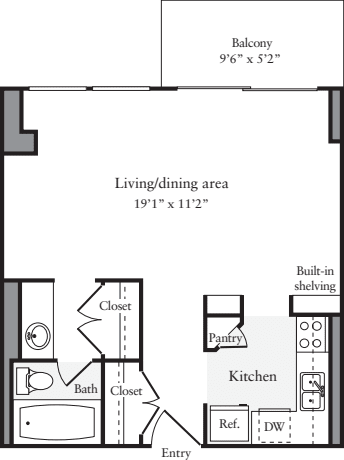 Studio K floorplan