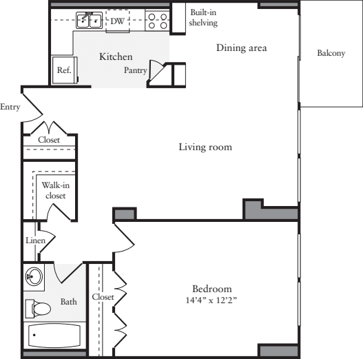 1 Bedroom F