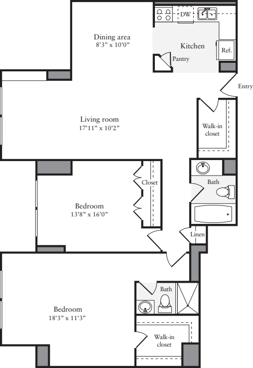 2 Bedrooms A