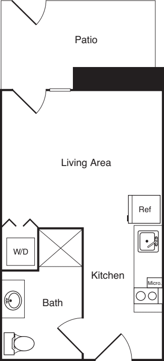 Studio A - Unit C floorplan