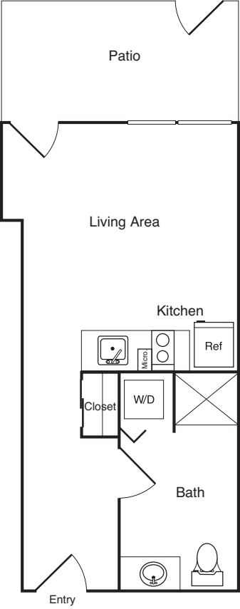 Studio C - Unit E floorplan