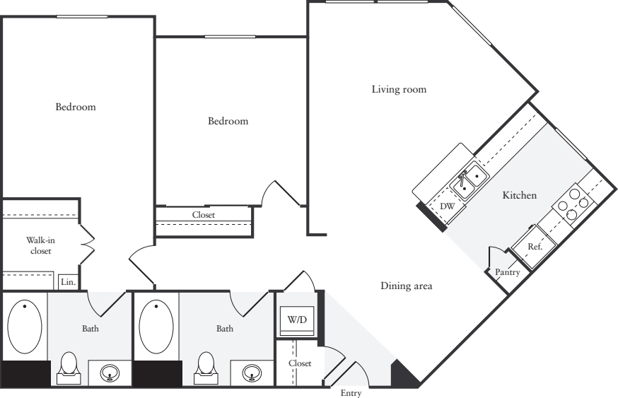 2 Bedrooms C floorplan