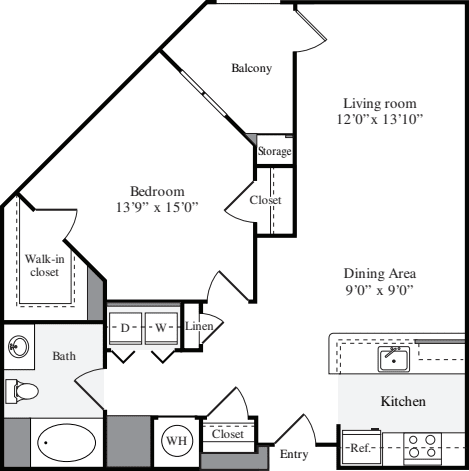 1 Bedroom F