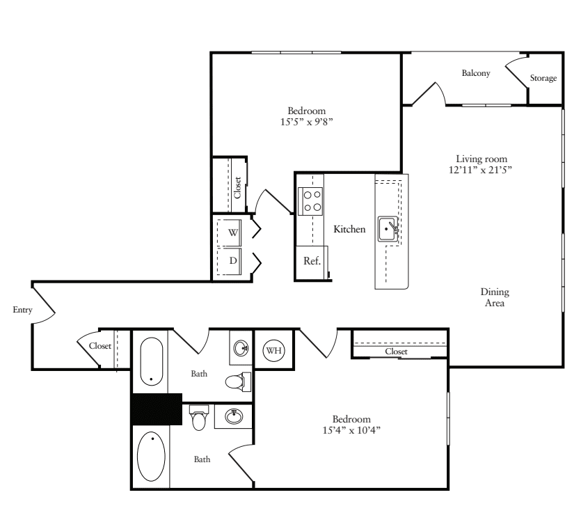 2 Bedrooms A