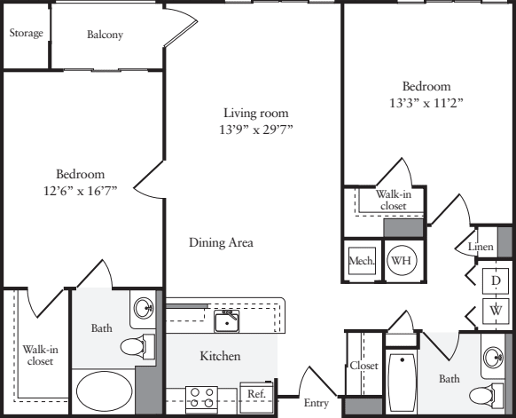 2 Bedrooms J