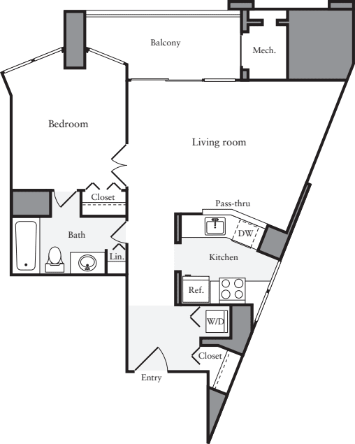 1 Bedroom A floorplan