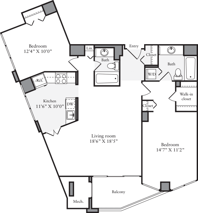 2 Bedrooms A