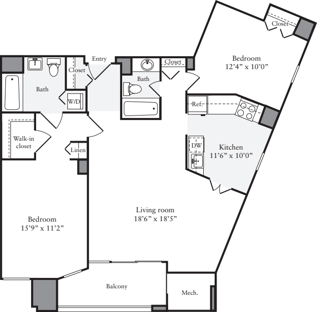 2 Bedrooms E