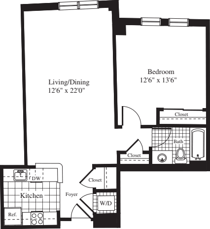 1 Bedroom I floorplan