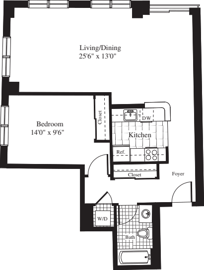 1 Bedroom L