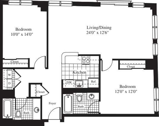 2 Bedrooms N