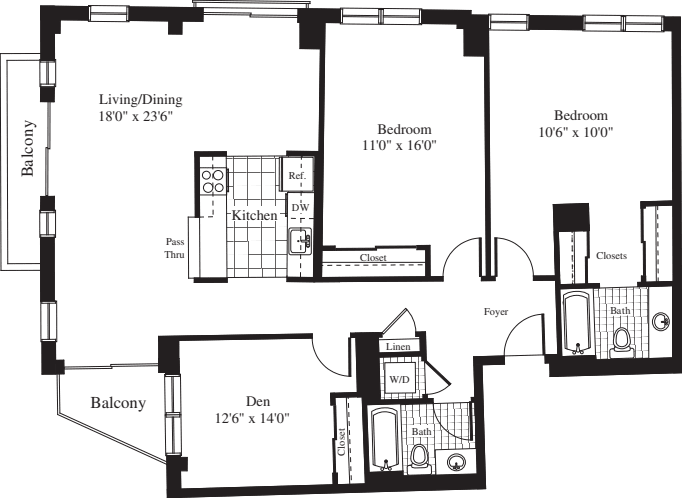 2 Bedrooms FF floorplan