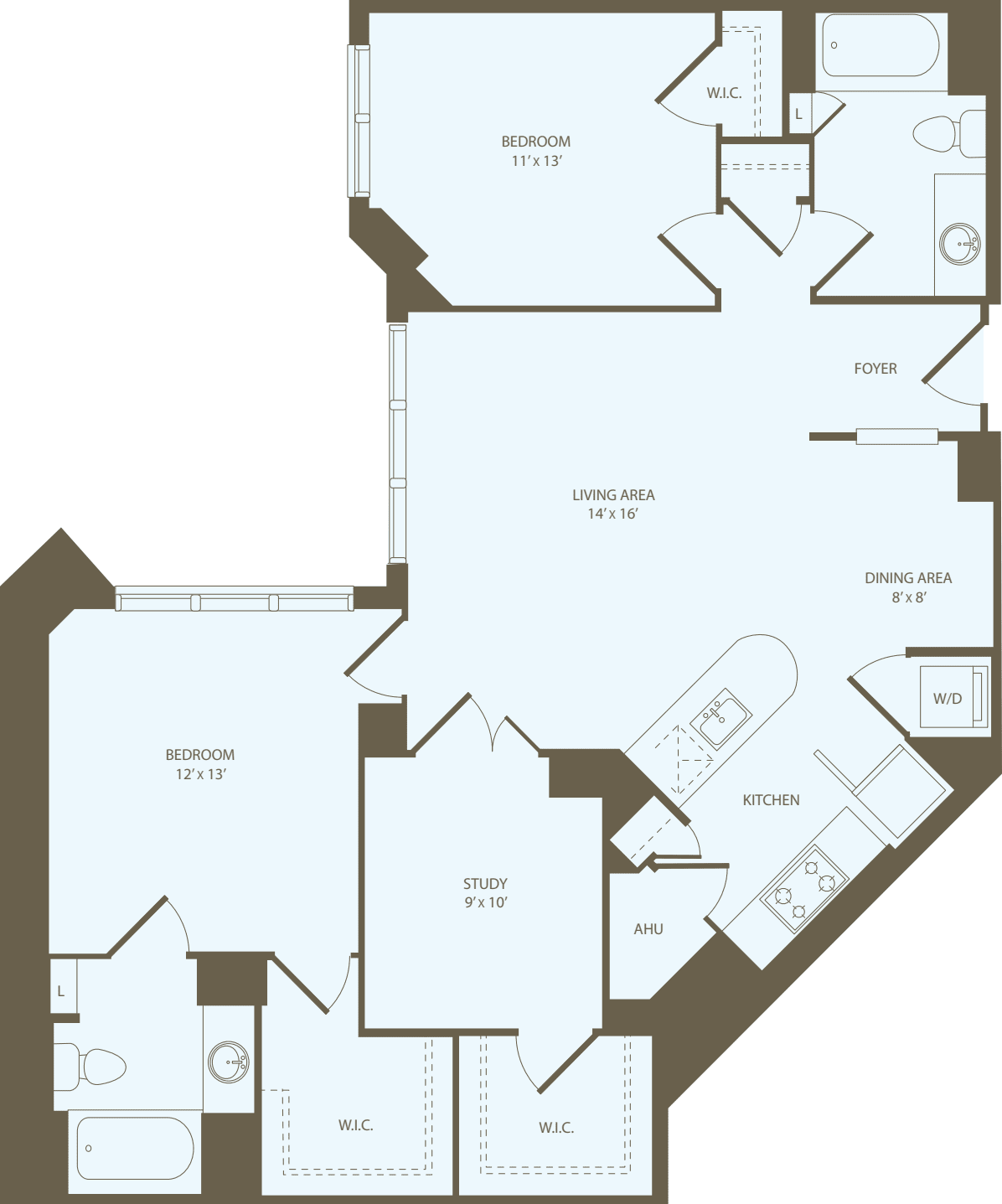 2 Bedrooms ZZ floorplan