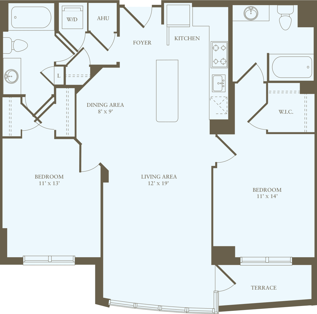 2 Bedrooms L