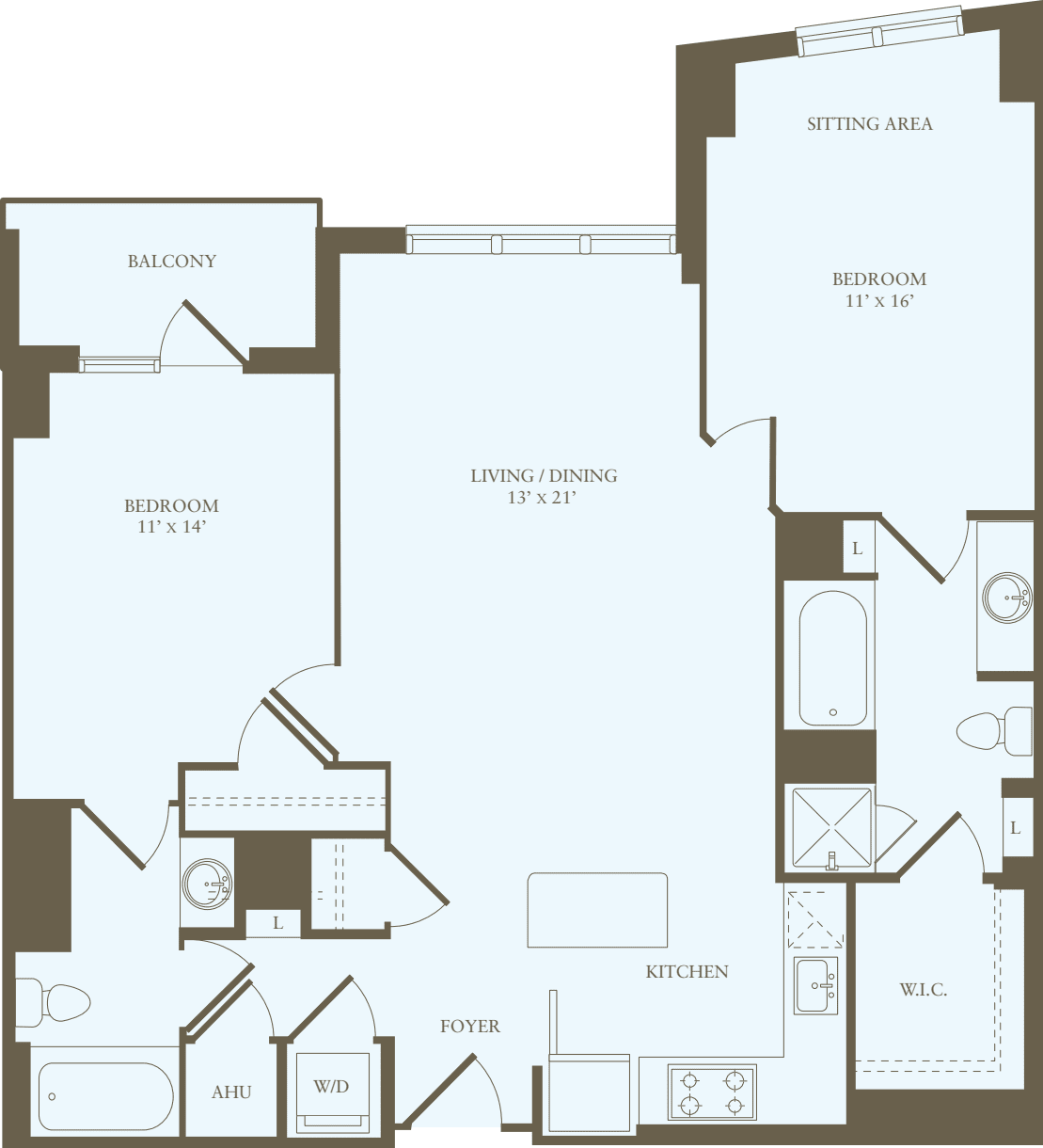 2 Bedrooms S