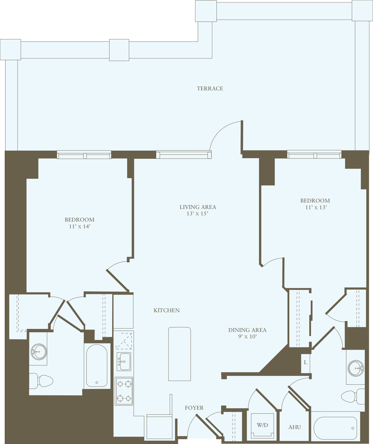 2 Bedrooms W