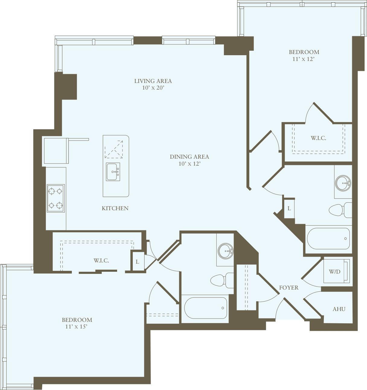 2 Bedrooms FF floorplan