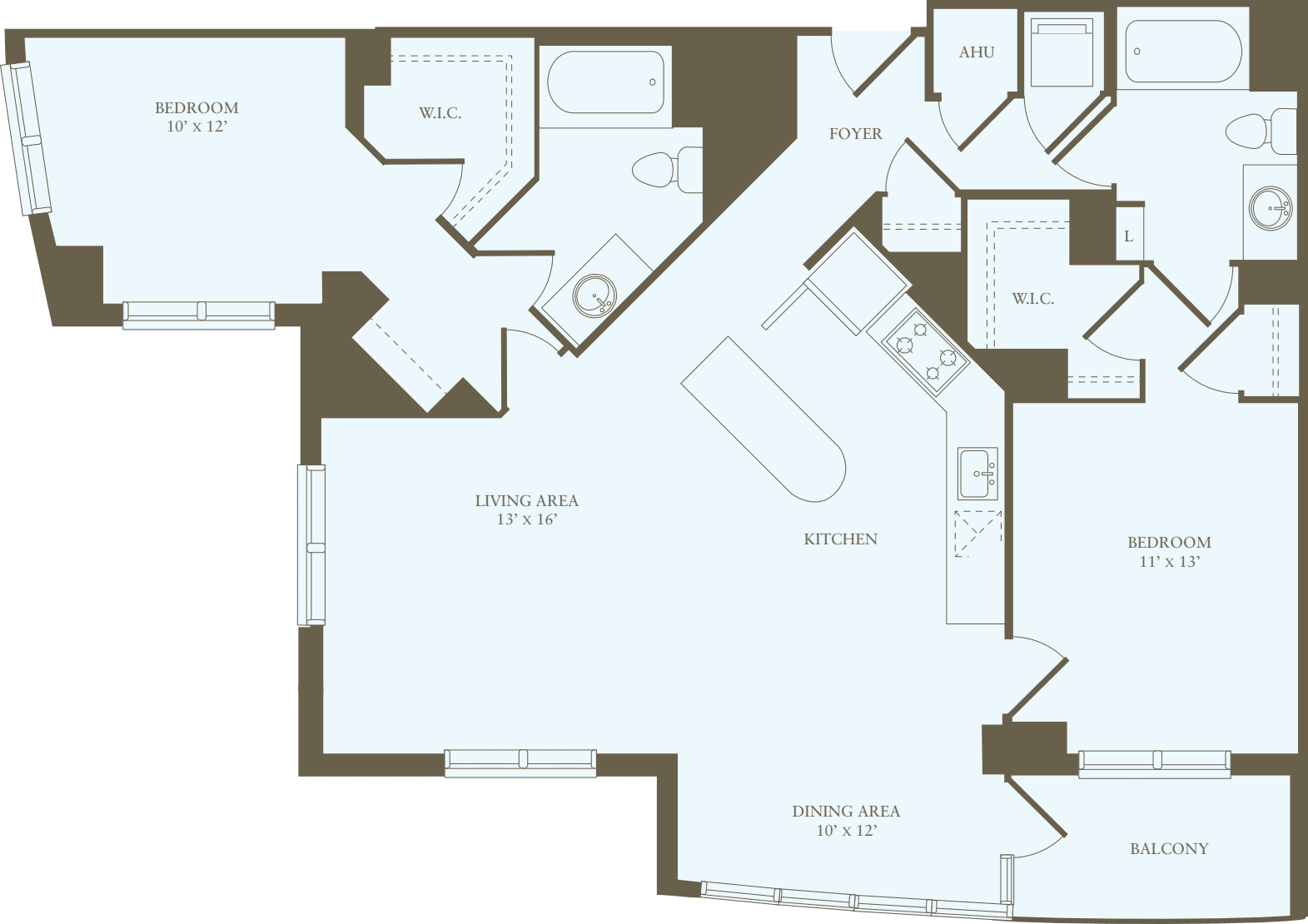 2 Bedrooms MM floorplan