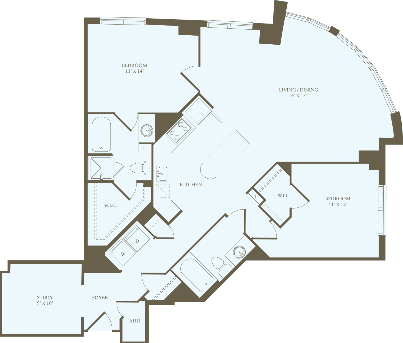 2 Bedrooms TT floorplan