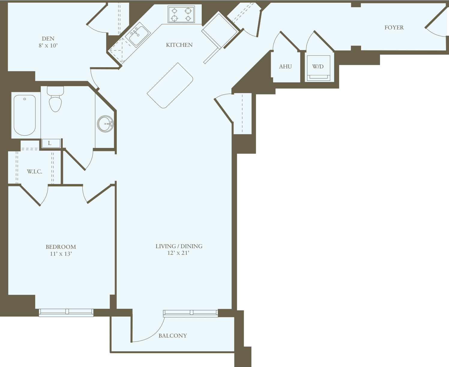 1 Bedroom EE floorplan