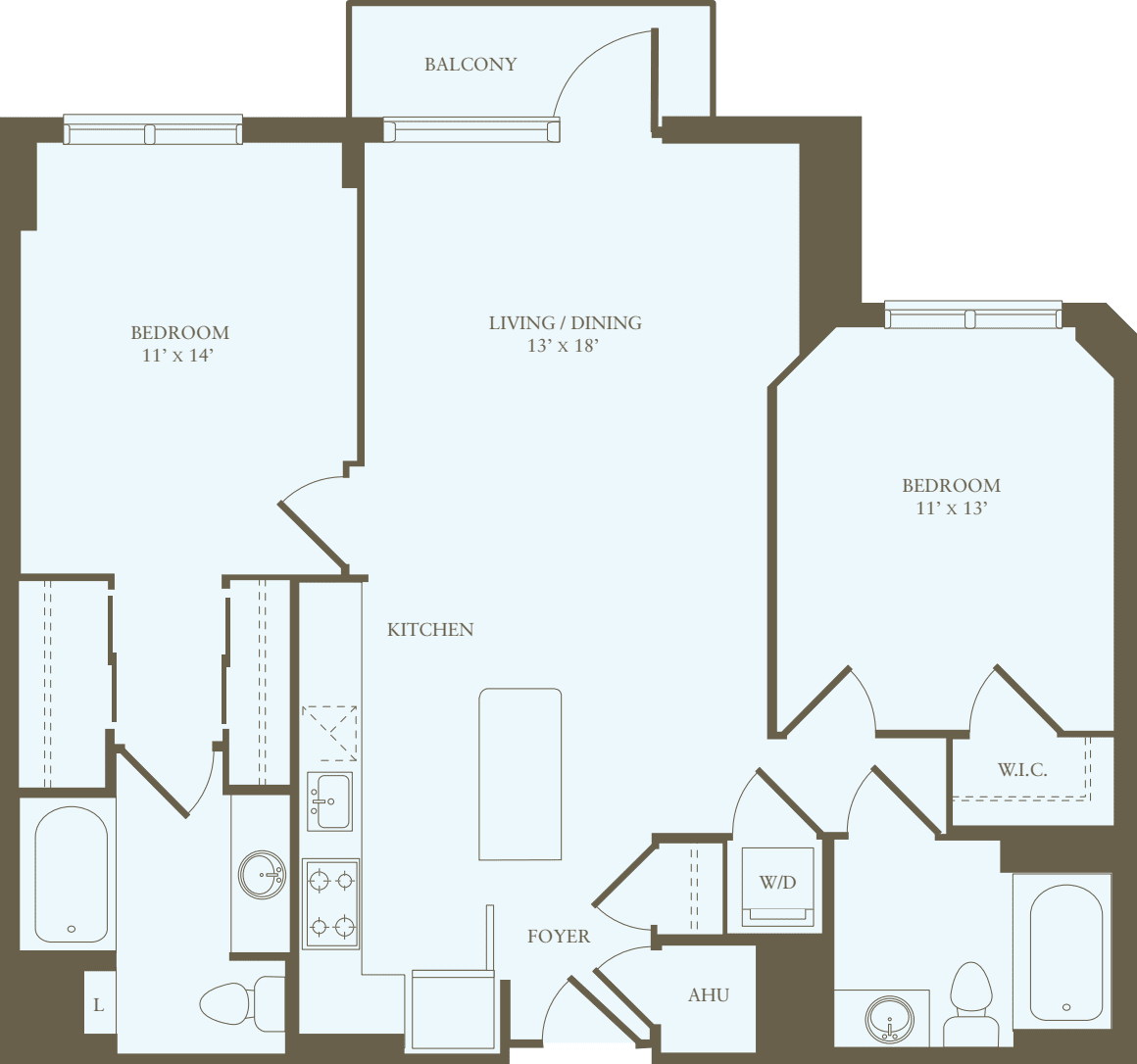 2 Bedrooms H