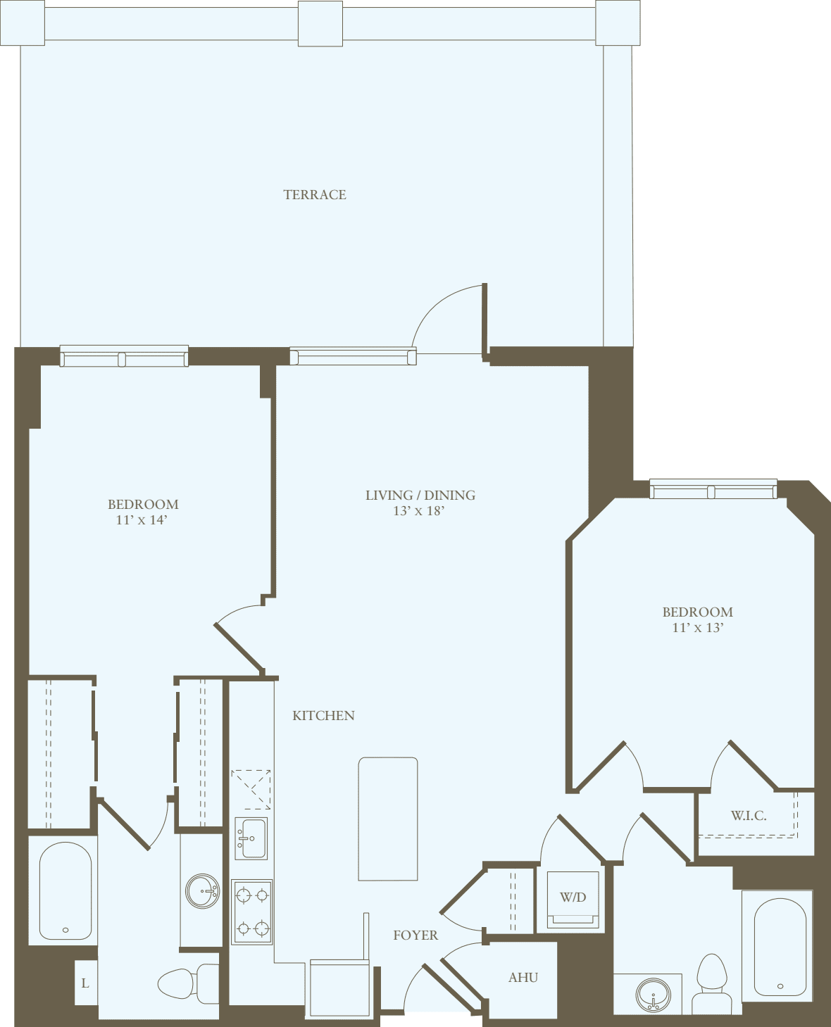2 Bedrooms I floorplan