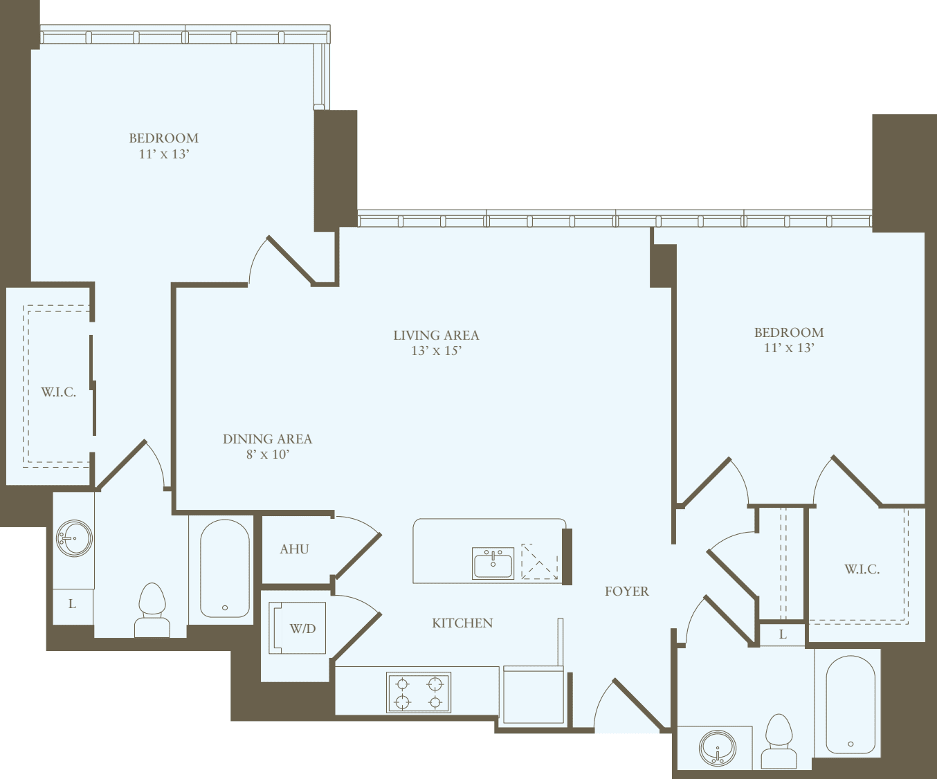 2 Bedrooms J